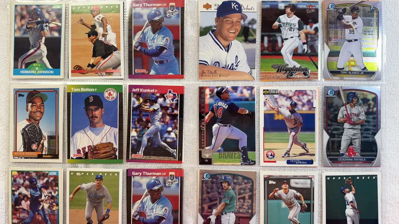 Baseball Cards-Double Sided Sleeve (2 sets) Mixed Lots
