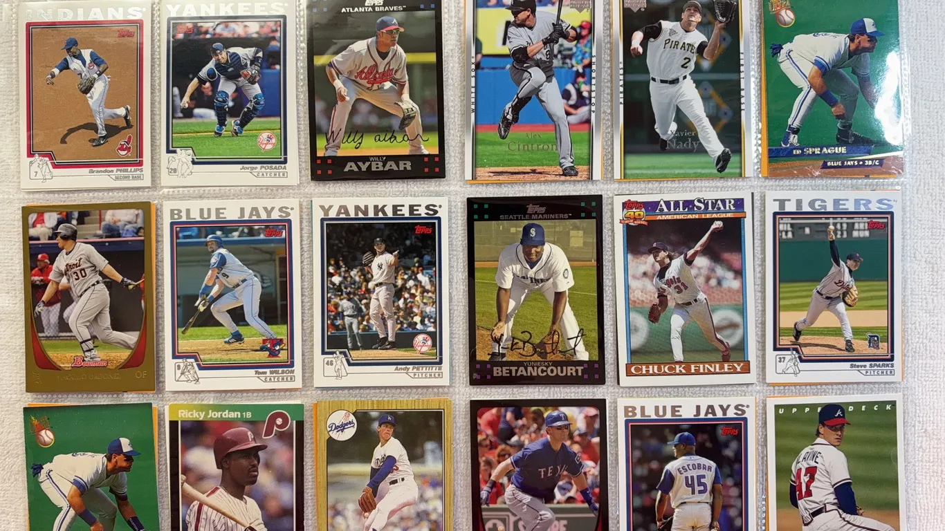 Baseball Cards-Double Sided Sleeve (2 sets) Mixed Lots