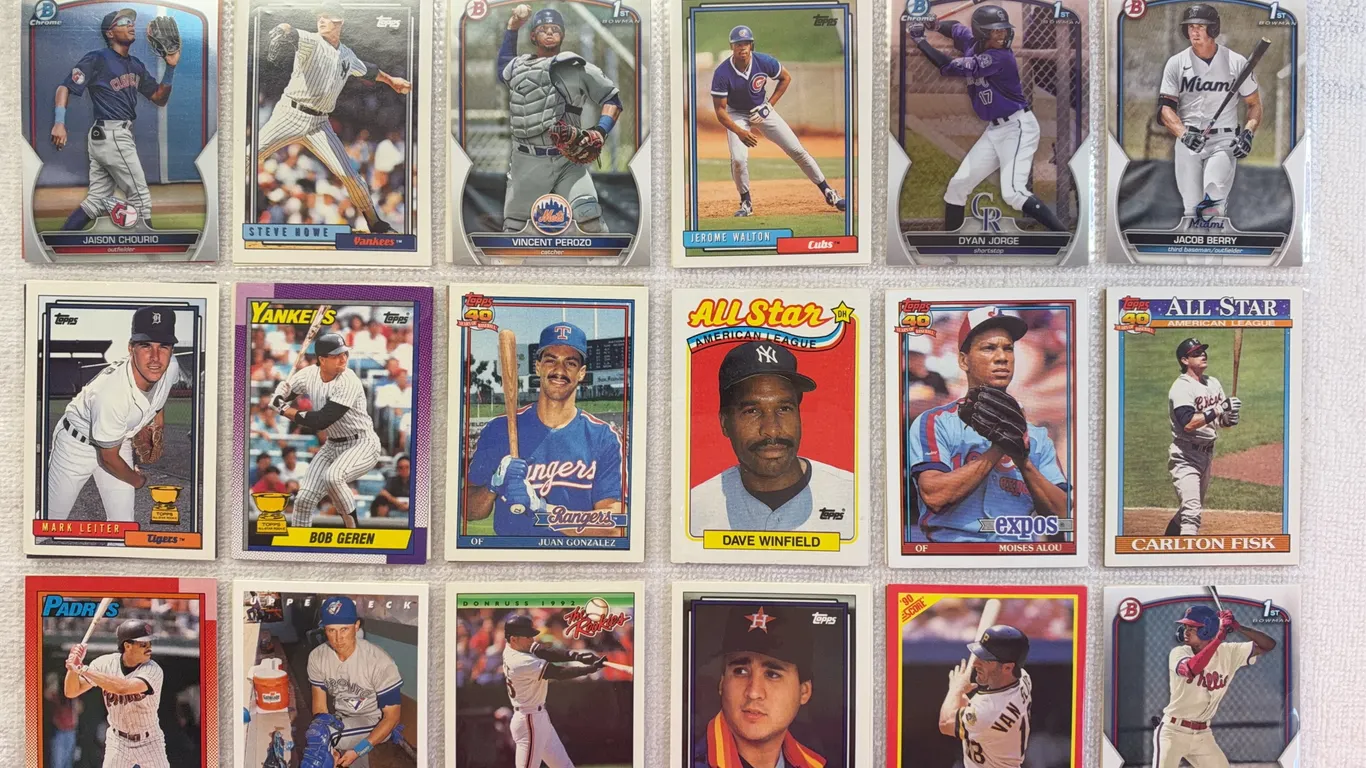 Baseball Cards-Double Sided Sleeve (2 sets) Mixed Lots