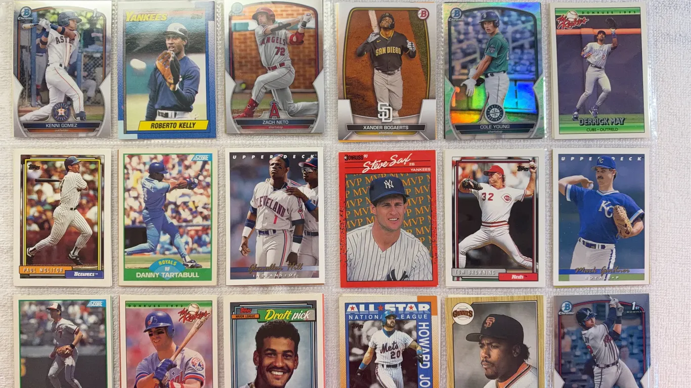 Baseball Cards-Double Sided Sleeve (2 sets) Mixed Lots