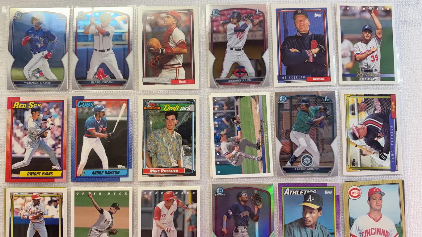 Baseball Cards-Double Sided Sleeve (2 sets) Mixed Lots