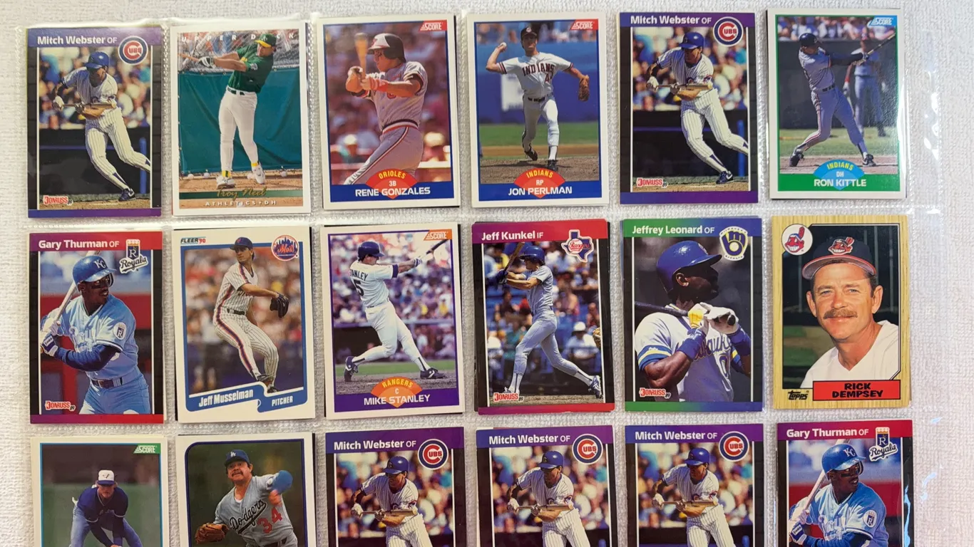 Baseball Cards-Double Sided Sleeve (2 sets) Mixed Lots