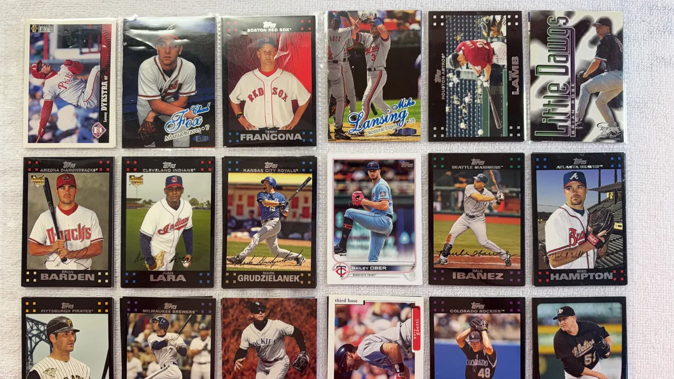 Baseball Cards-Double Sided Sleeve (2 sets) Mixed Lots