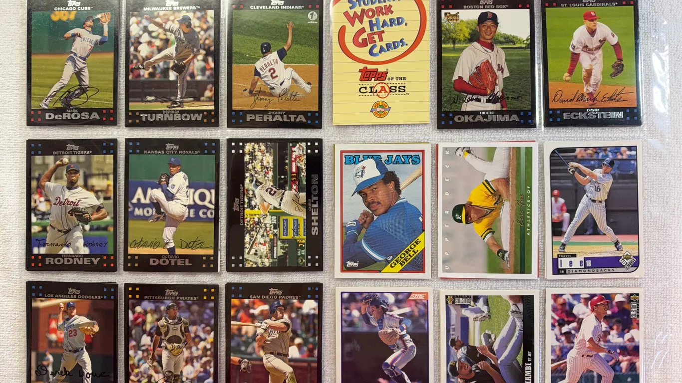 Baseball Cards-Double Sided Sleeve (2 sets) Mixed Lots
