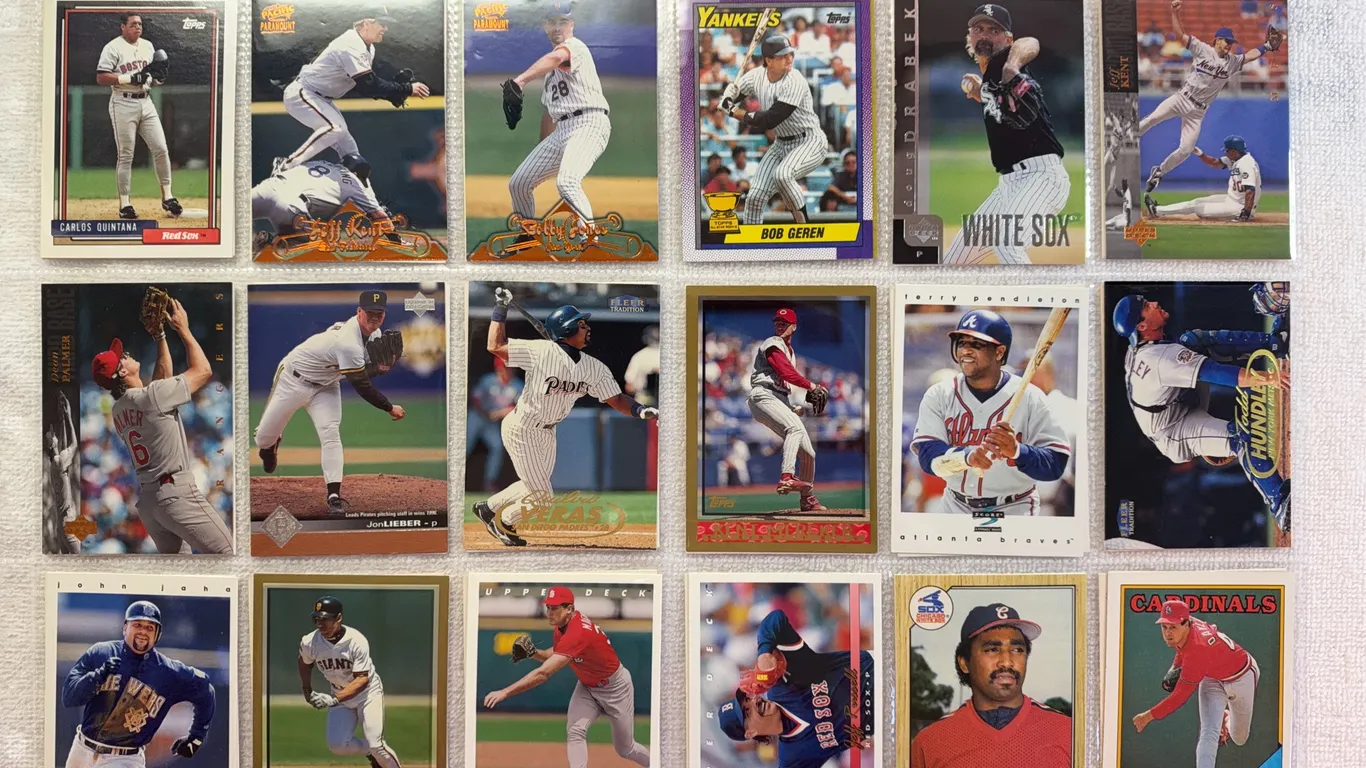 Baseball Cards-Double Sided Sleeve (2 sets) Mixed Lots