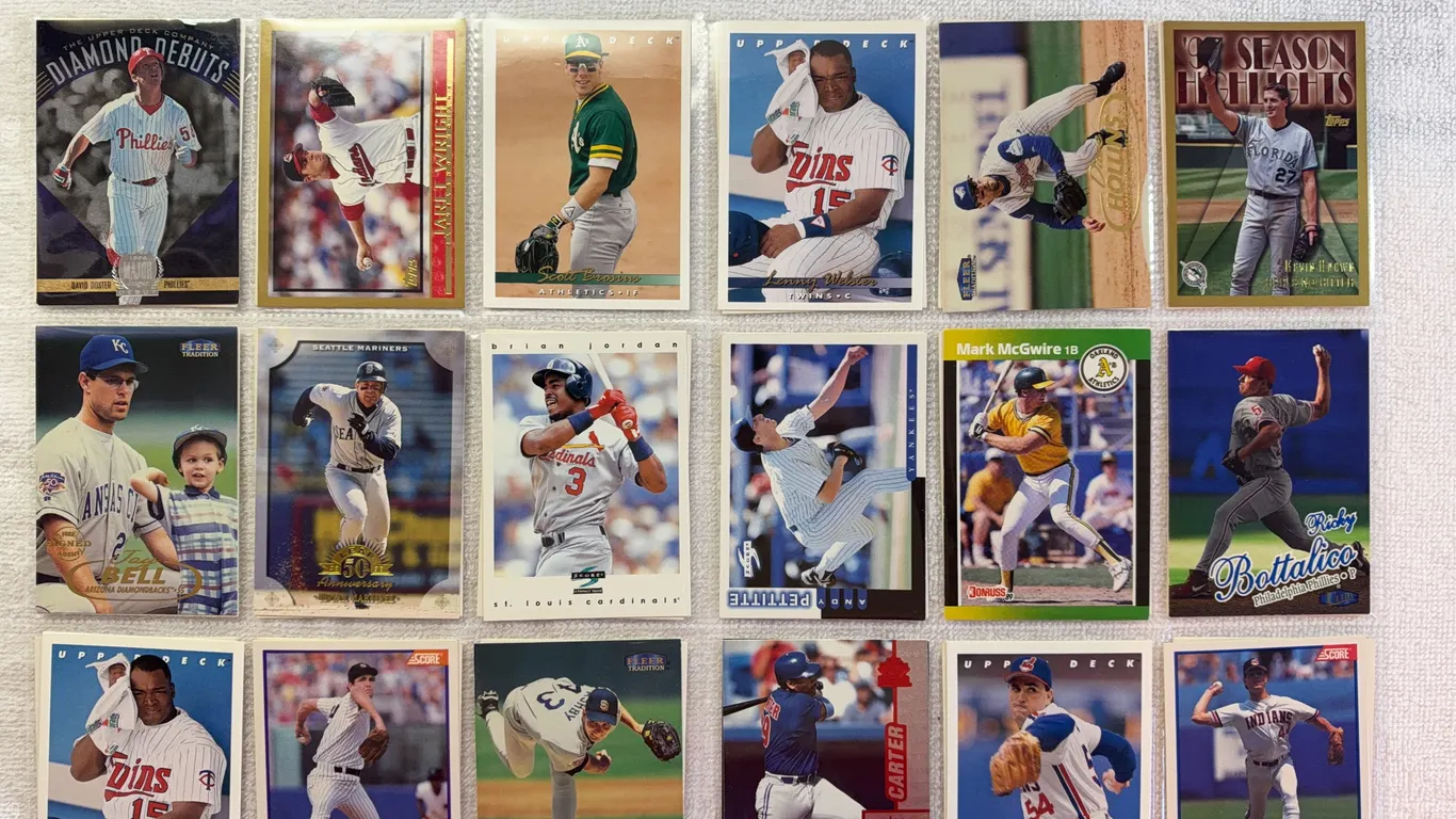 Baseball Cards-Double Sided Sleeve (2 sets) Mixed Lots