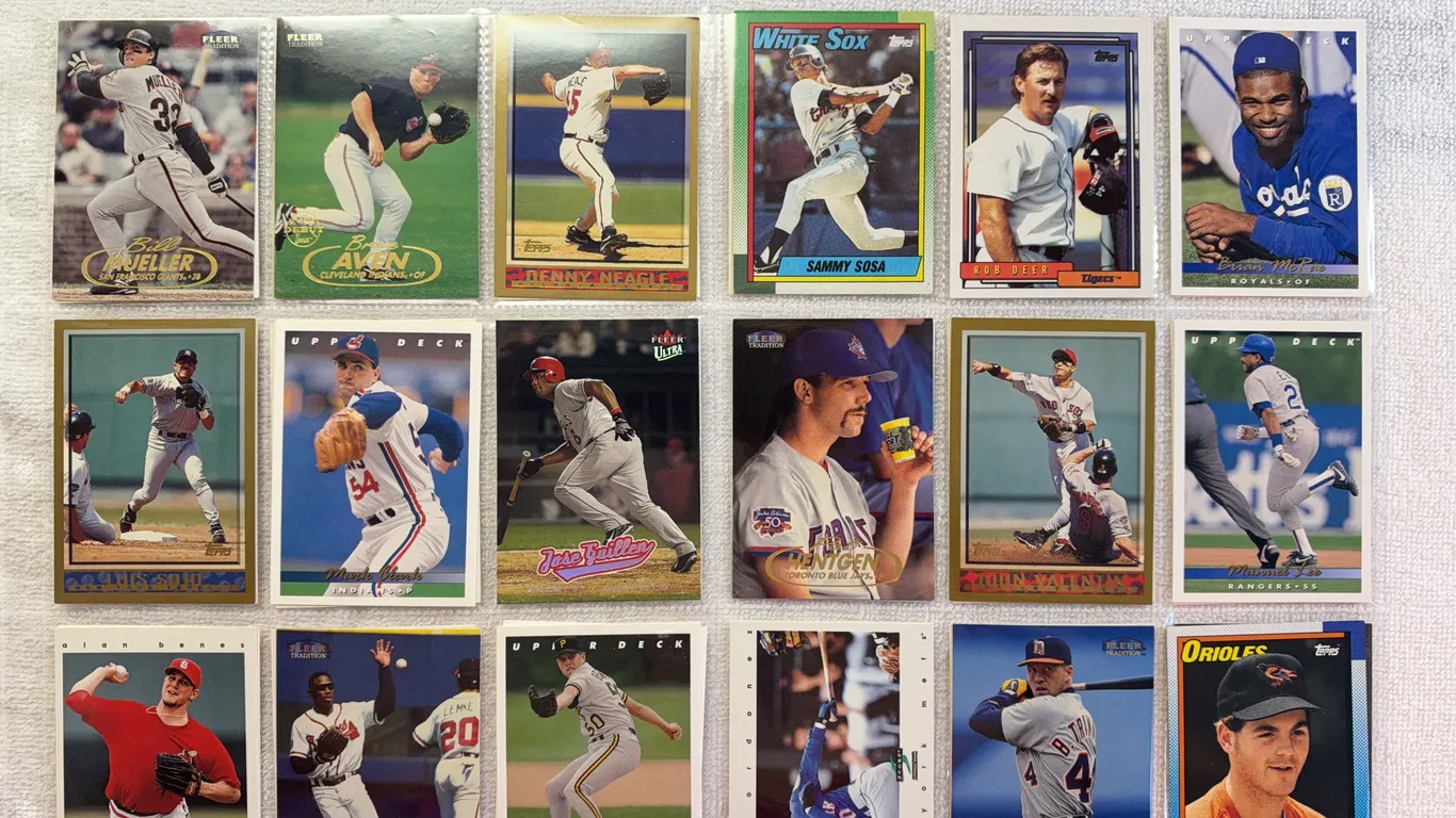 Baseball Cards-Double Sided Sleeve (2 sets) Mixed Lots