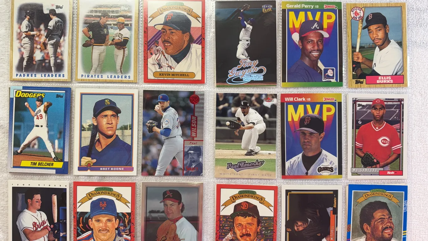 Baseball Cards-Double Sided Sleeve (2 sets) Mixed Lots