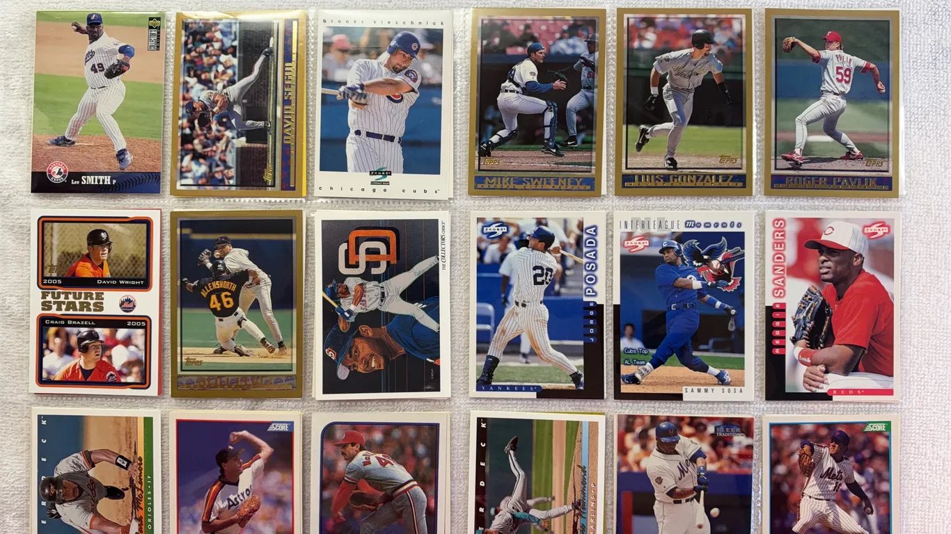 Baseball Cards-Double Sided Sleeve (2 sets) Mixed Lots