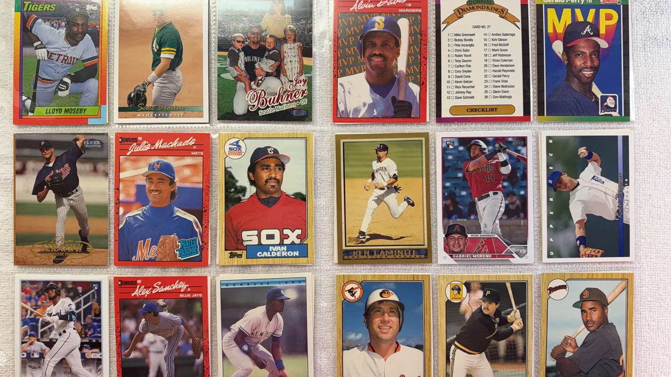 Baseball Cards-Double Sided Sleeve (2 sets) Mixed Lots