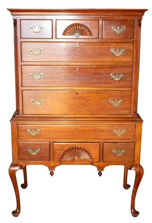 TRADITIONAL MAHOGANY HIGH BOY CHEST.