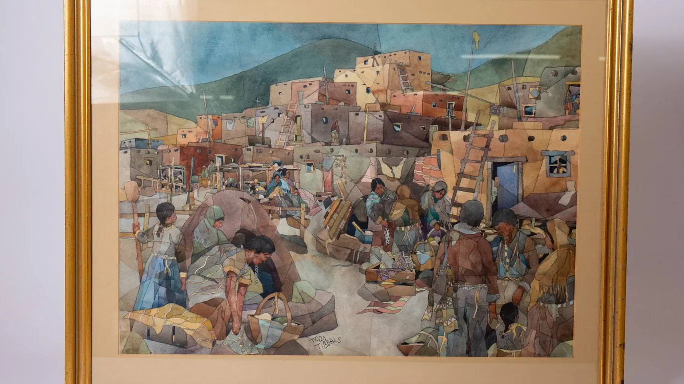 TODD TIBBALS WATERCOLOR FRAMED ARTWORK.