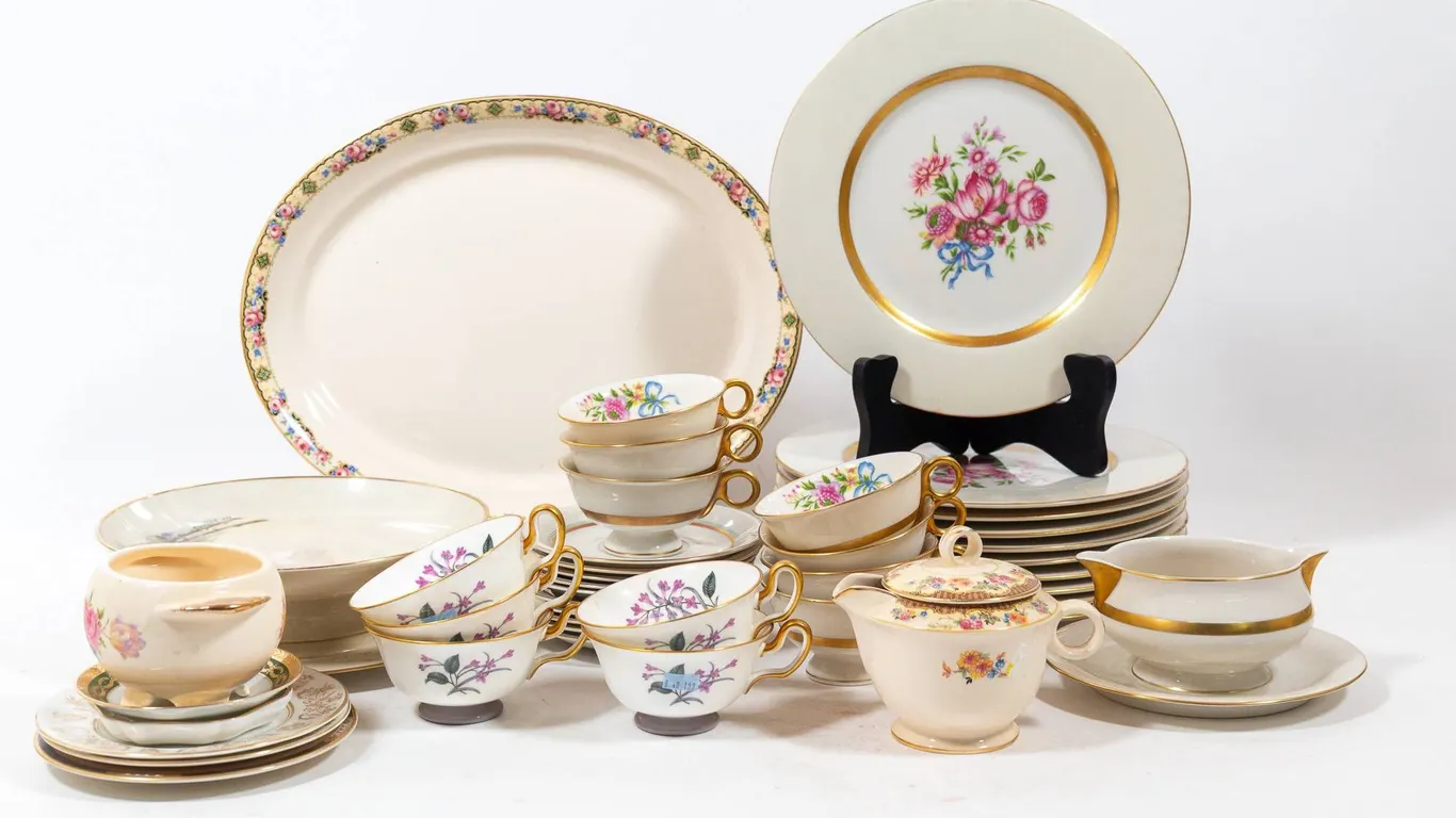 HAVILAND PLATES AND OTHER PORCELAIN PIECES.