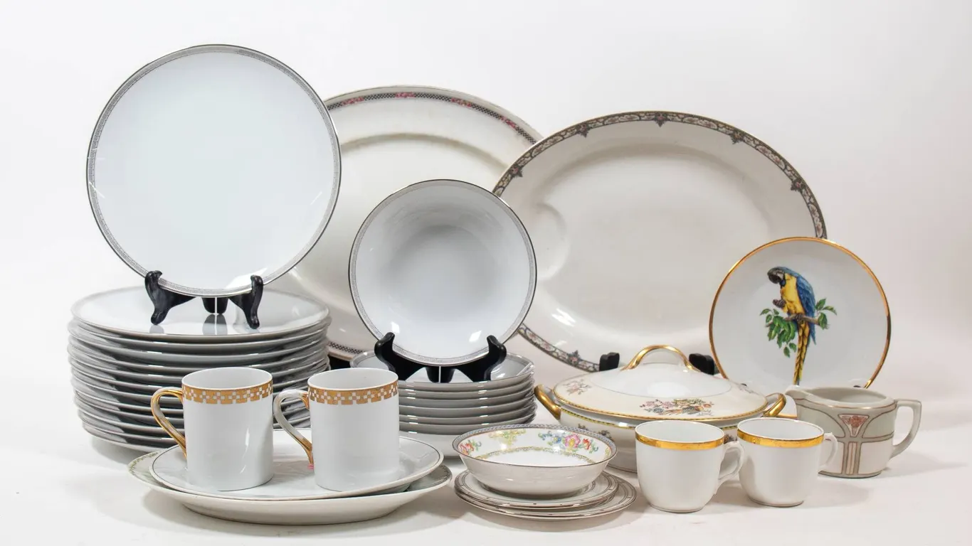 NORITAKE SILVER KEY PLATES, LIMOGES TEA CUPS, KATE SPADE PLATES, AND MORE.