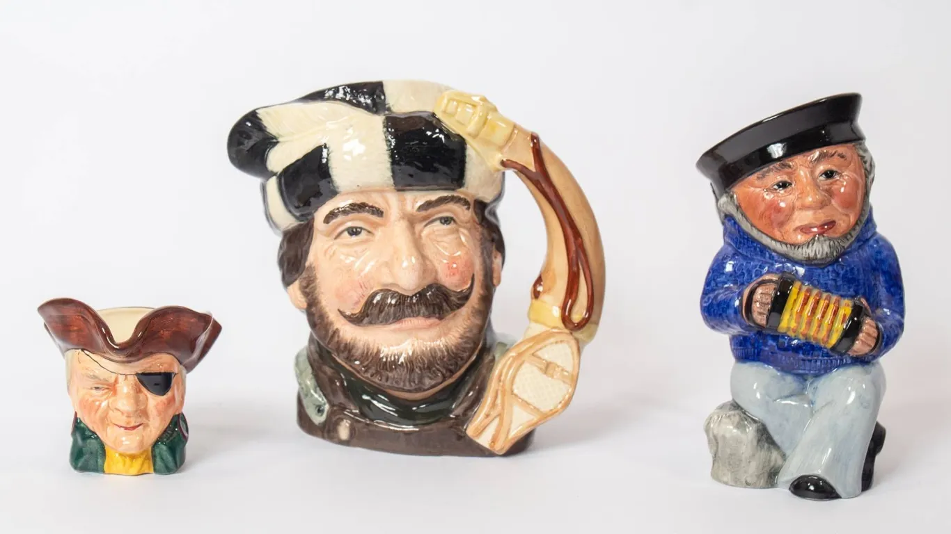 ROYAL DOULTON TOBY MUGS 7" H.