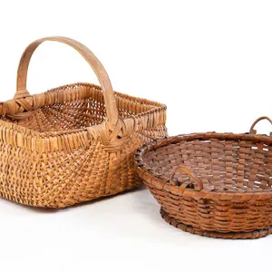 TWO SPLINT BASKETS.
