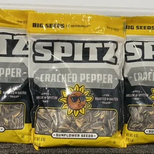 *NEW* 3 Pack, Spitz Cracked Pepper Sunflower Seeds, 6 Oz Each - Best By: 11/2026