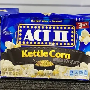 *NEW* Act II Kettle Corn Microwave Popcorn, 3 Boxes - Best By: 3/2027