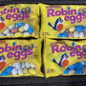 *NEW* 4 Pack, Whoppers Robin Eggs Malted Milk Balls, 9 Oz Each - Best By: 10/2026
