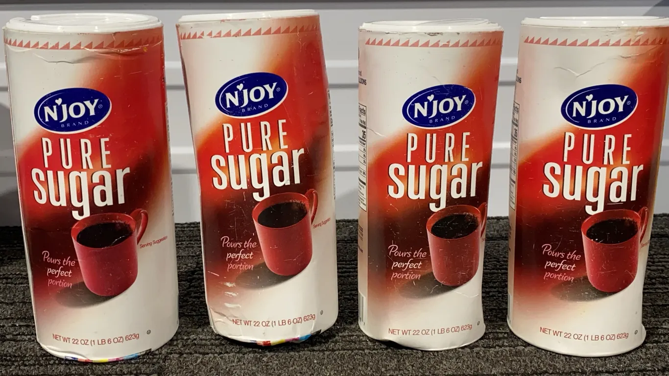 *NEW* N'Joy Pure Cane Sugar Canisters, 4 Canisters - Best By: 4/2028