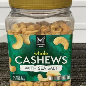 *NEW*  Member's Mark Whole Cashews with Sea Salt, 33 Oz - Best By: 3/19/27