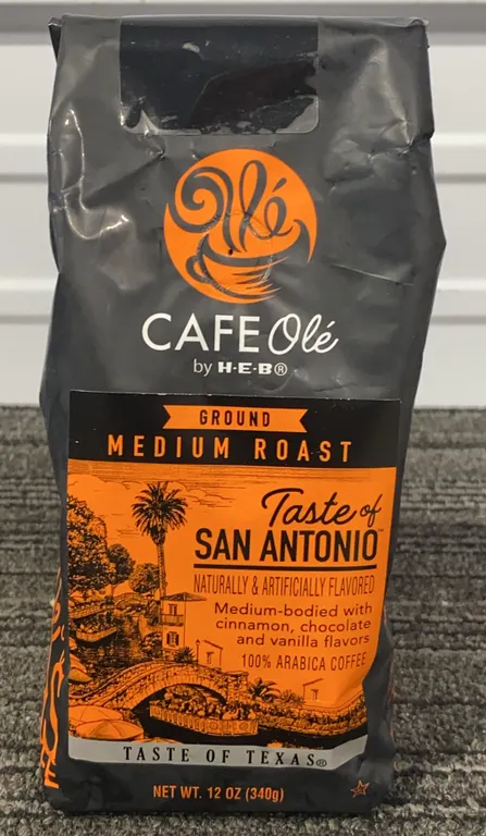 *NEW* CAFE Olé by H-E-B Taste of San Antonio Medium Roast Ground Coffee, 12 Oz - Best By: 5/11/2027