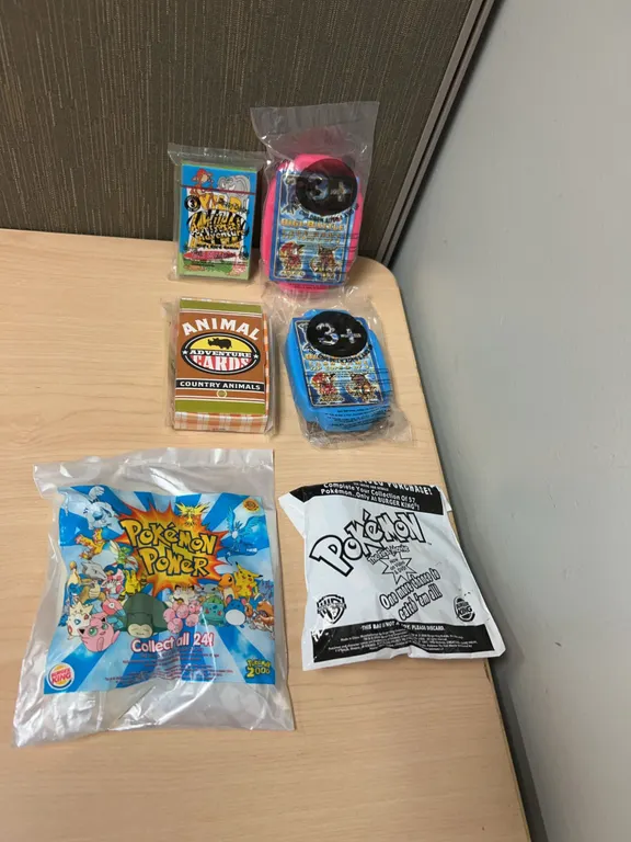 Fast Food Promo Toys and Card Packs Sealed
