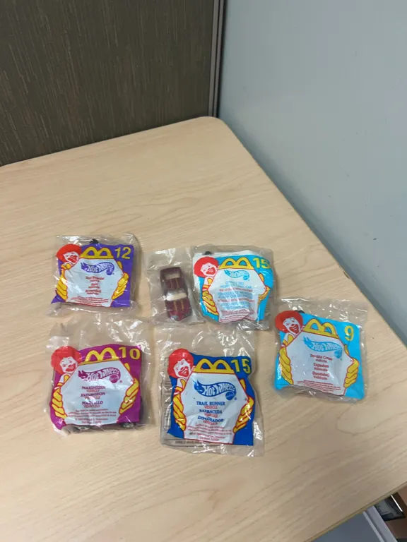 Hot Wheels McDonald's Happy Meal Toys Sealed Lot of 5