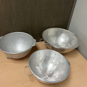 3 Wear-Ever 3123 Aluminum Colanders with Handles