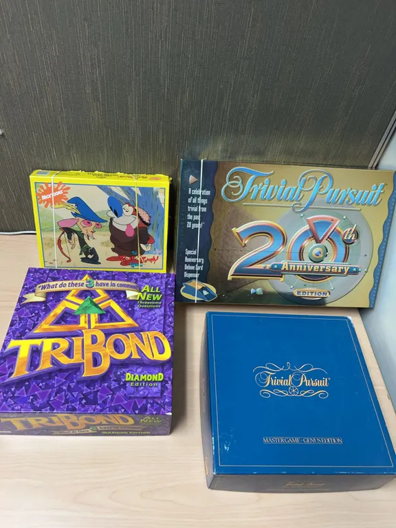 Board Game Lot: Trivial Pursuit, TriBond, Nicktoons Ren & Stimpy