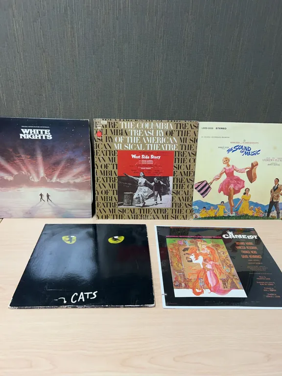 5 Musical Soundtrack LP Records West Side Camelot Cats