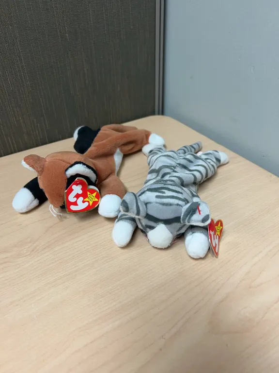 Ty Beanie Babies Chip and Prance Plush Cats with Tags