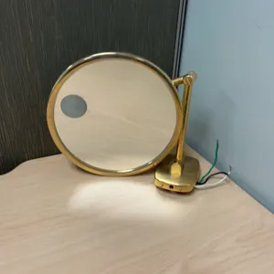 Miroir Brot Wall-Mounted Brass Makeup Mirror France