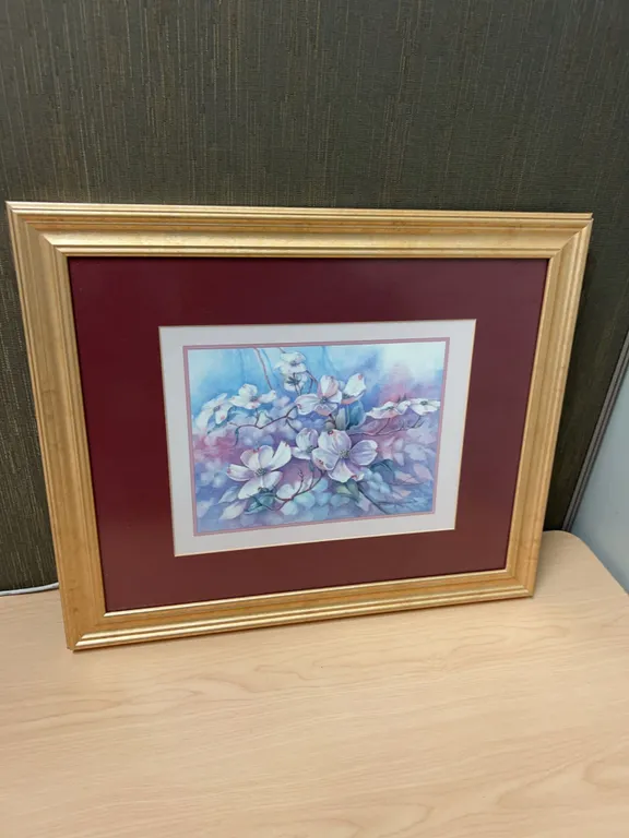 Framed Peggy Stutch Sibley Floral Print, 1997