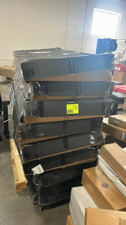 Ford truck grilles. Features black mesh style inserts. Packaged in individual boxes and stacked on a pallet. 5'L.