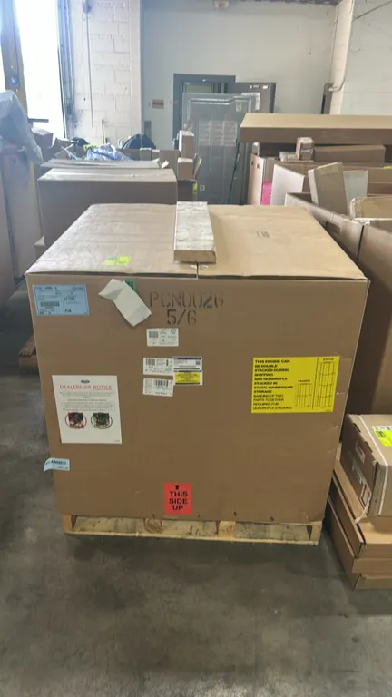 Ford PC3Z-6006-K engine long block service assembly. Configured for 7.3L V8 gas engine. Packaged in factory shipping carton on a wooden pallet.