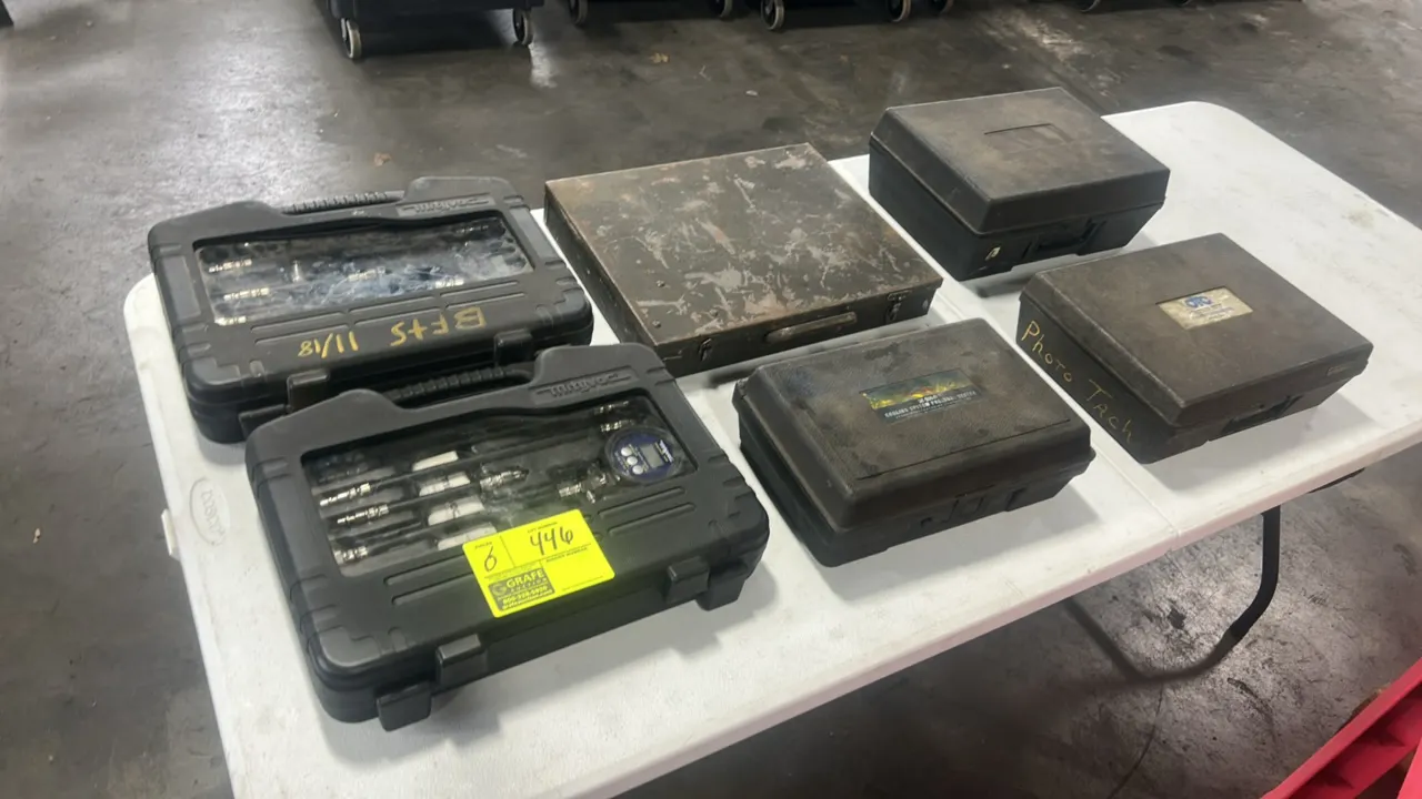 Mityvac, OTC, and assorted specialty service tool sets. Includes (2) Mityvac MV5532 digital compression tester kits, OTC digital photo tachometer kit,