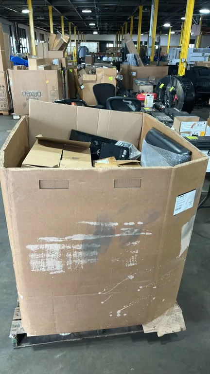 Dell and assorted computer equipment and electronics package lot. Includes Dell monitors, micro desktop PCs, laptops (including Dell and Panasonic Tou