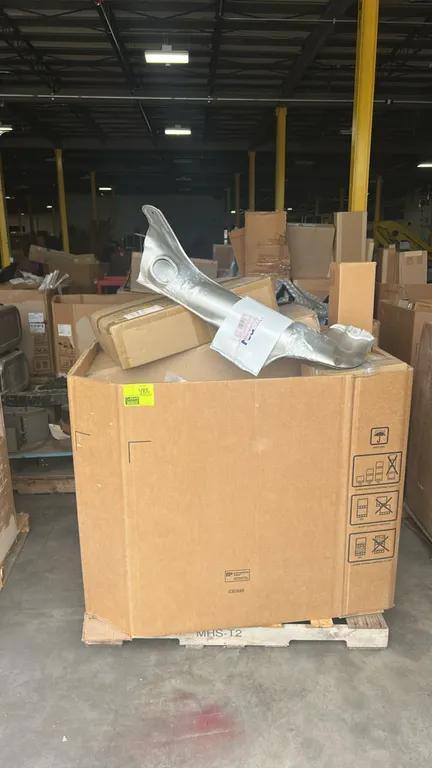 Ford OEM and assorted automotive parts lot. Includes genuine Ford exhaust heat shield (P/N: 9L3Z-5G221-A), turn signal and hazard switch assembly (P/N