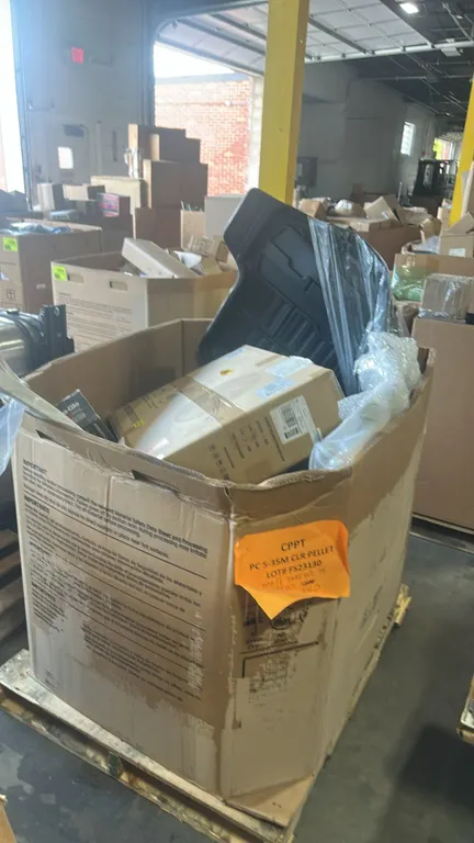 Pallet lot of automotive parts and assorted merchandise. Includes genuine OEM Honda folding cargo tray (P/N: 08U45-T60-100), Honda front right axle as