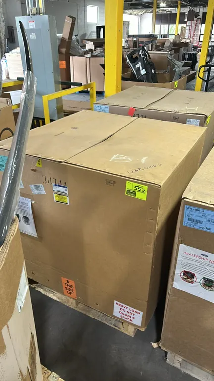 Ford LC3Z-6006-G service engine assembly. Weight: 1,131 lbs. Packaged in factory shipping carton mounted on a wooden pallet.