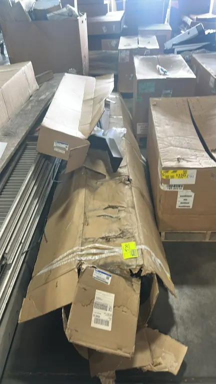 Ford OEM automotive parts lot. Includes step bar running board (P/N: HC3Z-16450-BB) and door sill scuff plate (P/N: CK4Z-6113228-AE). Features black m