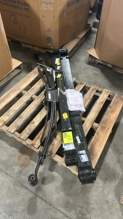 Ford suspension leaf springs. Assortment of (3) leaf spring assemblies, including OEM Ford part numbers BU9Z-5310-G and 8C2Z-5560-W. Pallet not includ