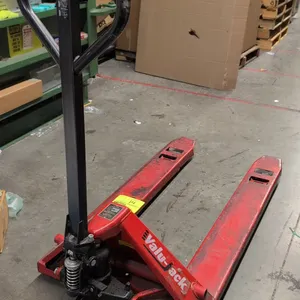Valu-Jack VJ 6600 manual hydraulic pallet truck. Features a 6,600 lb load capacity, loop handle with 3-position lever control, and dual front entry ro