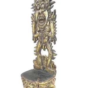 CARVED WOOD WALL DECORATION OF INDONESIAN DEITY