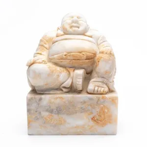 CHINESE CARVED HARDSTONE BUDDHA SEAL