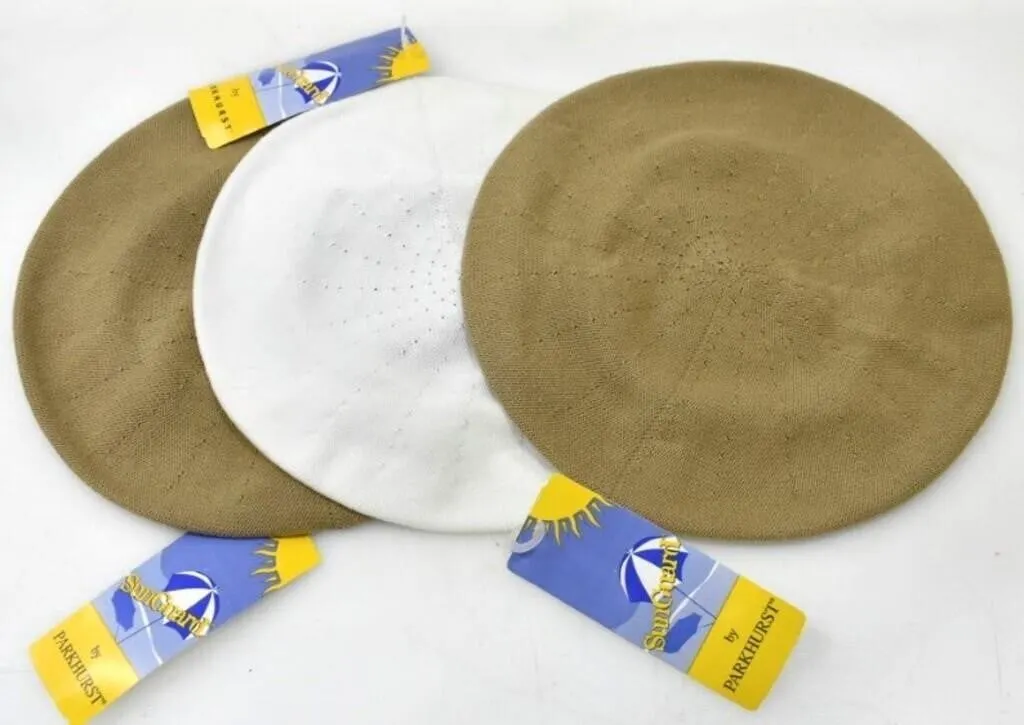 PARKHURST "SUNGUARD" COTTON KNIT BERET