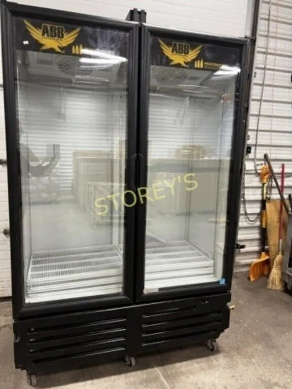 Imbrea 2dr Upright Glass Cooler on Wheels