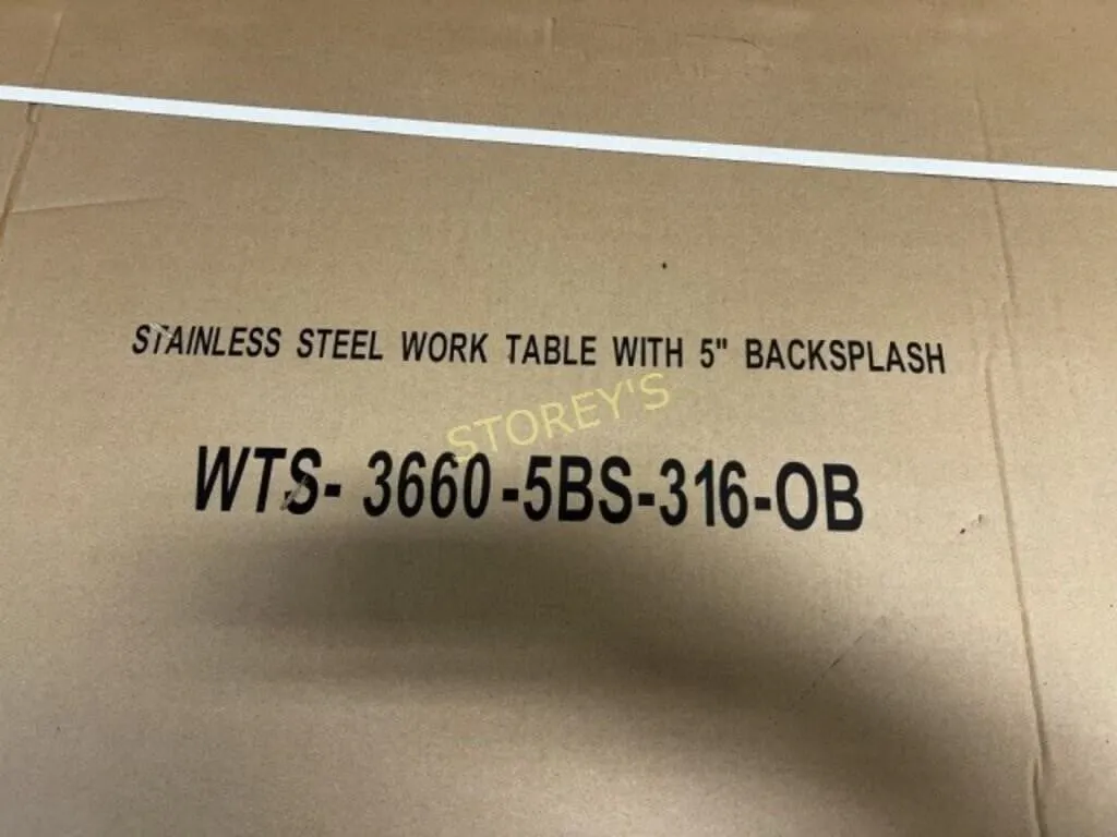 NEW 60 x 36 S/S Work Table w/ Backsplash
