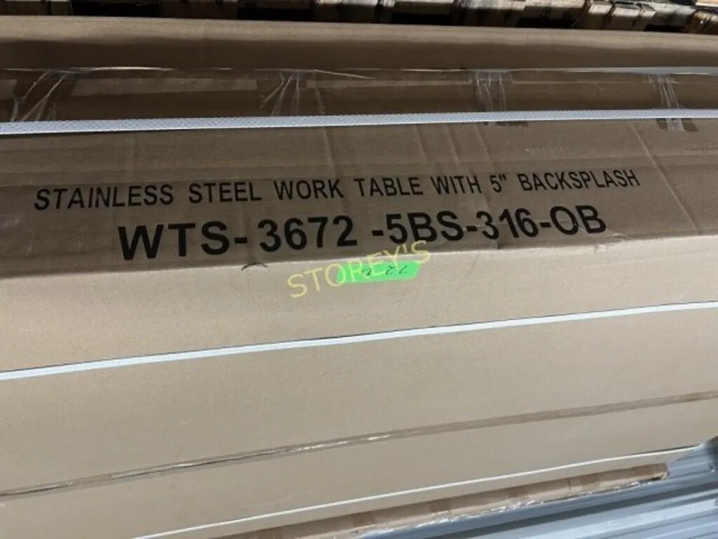 NEW 72 x 36 S/S Work Table w/ Backsplash